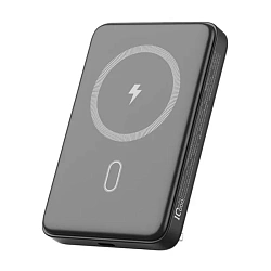 Внешний аккумулятор с беспроводной зарядкой WIWU Magnetic Power Bank 10000 мАч 20 Вт чёрный