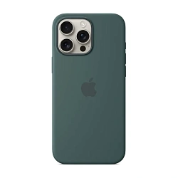 Клип-кейс (накладка) Silicone Case MagSafe для Apple iPhone 16 Pro Max силикон, "зелёное озеро"