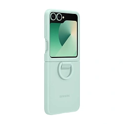 Клип-кейс (накладка) Samsung Silicone Case with Ring для Samsung Galaxy Z Flip 6 / 7 FE силикон, мятный
