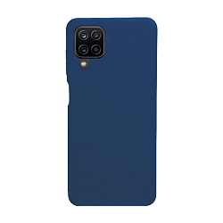 Клип-кейс (накладка) Silicone cover (без лого) для Samsung Galaxy A12 / M12 силикон, тёмно-синий