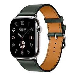 Умные часы Apple Watch Hermes Series 11 46mm GPS + Cellular Silver Titanium Case Vert Mangrove Single Tour Strap