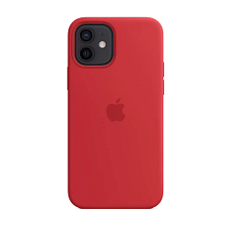 Клип-кейс (накладка) Silicone Case для Apple iPhone 12 / 12 Pro силикон, красный