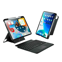 Чехол-клавиатура Dux Ducis Magnetic Keyboard для Apple iPad Air 11" (2024) / Apple iPad Pro 11" (2018 / 2020) / Apple iPad Air 10.9 (2020 / 2022)  полиуретан, поликарбонат, чёрный