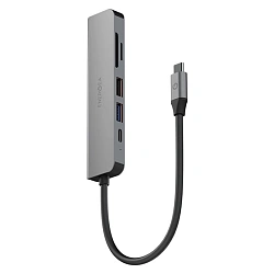 Адаптер-разветвитель для компьютера Energea AluHub HD3 (6в1) серый