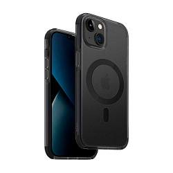 Клип-кейс (накладка) UNIQ Combat MagSafe для Apple iPhone 14 полиуретан, затемнённый