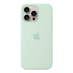 Клип-кейс (накладка) Silicone Case MagSafe для Apple iPhone 16 Pro Max силикон, мятный