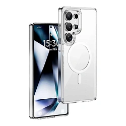 Клип-кейс (накладка) WIWU iShield Pro MagSafe для Samsung Galaxy S26 Ultra силикон, прозрачный