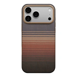Клип-кейс (накладка) Pitaka Aramid UltraGuard Case для Apple iPhone 17 Pro кевлар (арамид), "закат" (KI1702BP)