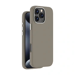 Клип-кейс (накладка) Deppa Liquid Silicone Pro Magsafe для Apple iPhone 16 Pro силикон, серый