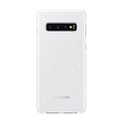 Клип-кейс (накладка) Samsung Led Cover для Samsung Galaxy S10 пластик, белый