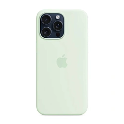 Клип-кейс (накладка) Silicone Case MagSafe для Apple iPhone 15 Pro Max силикон, мятный
