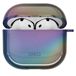 Кобура UNIQ Iridescia для Apple AirPods 4 полиуретан, голографический затемнённый