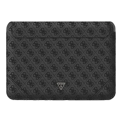 Чехол CG Mobile Guess Sleeve 4G with Triangle Metal Logo для Apple MacBook 14" искусственная кожа, чёрный