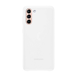 Клип-кейс (накладка) Samsung Led Cover для Samsung Galaxy S21 Plus полиуретан, поликарбонат, белый