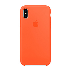 Клип-кейс (накладка) Apple Silicone Case для Apple iPhone X силикон, Spicy Orange
