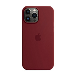 Клип-кейс (накладка) Silicone Case для Apple iPhone 13 Pro Max силикон, бордовый