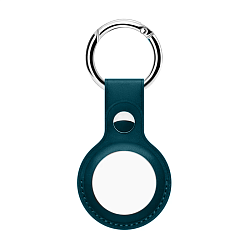 Чехол для AirTag искусственная кожа, тёмно-зелёный