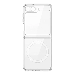 Клип-кейс (накладка) Pure Collection MagSafe для Samsung Galaxy Z Flip 7 полиуретан, поликарбонат, прозрачный
