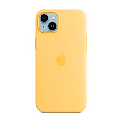 Клип-кейс (накладка) Silicone Case MagSafe для Apple iPhone 14 Plus силикон, жёлтый