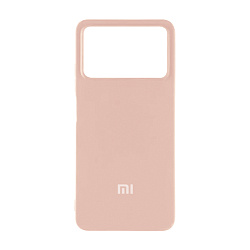Клип-кейс (накладка) Silicone cover закрытый для Xiaomi Poco X4 Pro силикон, пудровый
