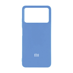 Клип-кейс (накладка) Silicone cover закрытый для Xiaomi Poco M4 Pro 5G силикон, голубой