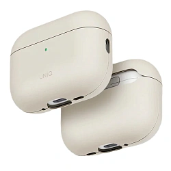 Кобура UNIQ Lyden Vex для Apple AirPods Pro 3 искусственная кожа, песочно-бежевый