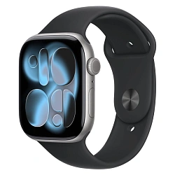 Умные часы Apple Watch Series 11 42mm GPS Space Gray Aluminum Case Black Sport Band