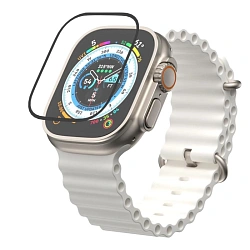 Защитное стекло Otao Rock Glass 2.5D для Apple Watch Ultra / Ultra 2 / Ultra 3 49mm, черная рамка