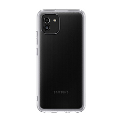 Клип-кейс (накладка) Samsung Soft Clear Cover для Samsung Galaxy A03 полиуретан, прозрачный