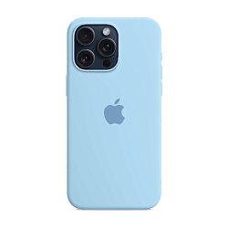 Клип-кейс (накладка) Silicone Case для Apple iPhone 15 Pro Max силикон, голубой