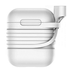 Кобура Baseus Silicone для Apple AirPods 2018 / 2019 силикон, белый