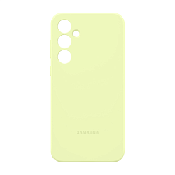 Клип-кейс (накладка) Samsung Silicone Case для Samsung Galaxy A55 силикон, поликарбонат, лаймовый
