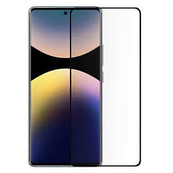 Защитное стекло 3D Premium для Xiaomi Redmi Note 14S, черная рамка