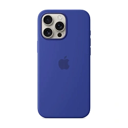 Клип-кейс (накладка) Silicone Case MagSafe для Apple iPhone 16 Pro Max силикон, ультрамарин