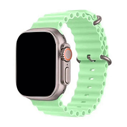 Ремешок Ocean Band для Apple Watch 44 / 45 / 46 / 49mm силикон фисташковый