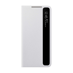 Чехол-книжка Samsung Smart Clear View Cover для Samsung Galaxy S21 Plus полиуретан, поликарбонат, светло-серый