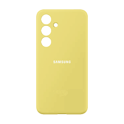 Клип-кейс (накладка) Silicone cover закрытый для Samsung Galaxy A15 силикон, жёлтый
