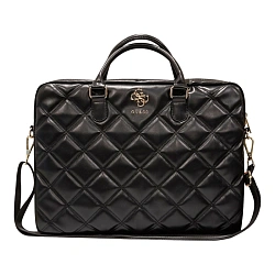 Сумка CG Mobile Guess Quilted Bag 4G Metal Logo для Apple MacBook 15" искусственная кожа, чёрный