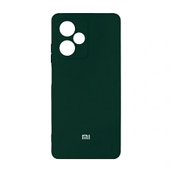 Клип-кейс (накладка) Silicone cover закрытый для Xiaomi Redmi Note 14 5G (China) силикон, тёмно-зелёный