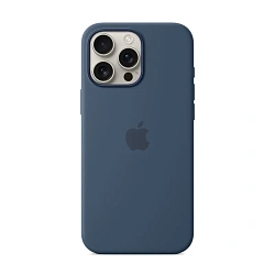 Клип-кейс (накладка) Apple Silicone Case MagSafe для Apple iPhone 16 Pro Max силикон, Denim