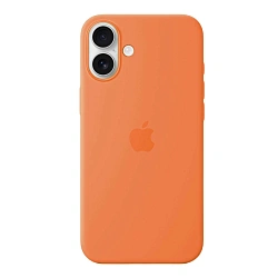 Клип-кейс (накладка) Silicone Case MagSafe для Apple iPhone 17 силикон, оранжевый