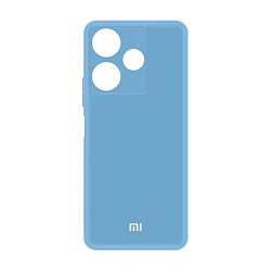 Клип-кейс (накладка) Silicone cover закрытый для Xiaomi Redmi 13 4G / Poco M6 4G силикон, голубой