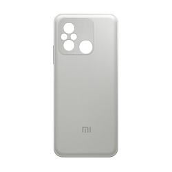 Клип-кейс (накладка) для Xiaomi Redmi 12C / Poco C55 пластик, силикон, серебристый