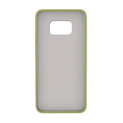 Клип-кейс (накладка) Shell для Xiaomi Poco X3 NFC / Poco X3 Pro пластик, затемнённый с зелёной рамкой