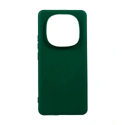 Клип-кейс (накладка) Silicone cover закрытый для Xiaomi Redmi Note 14 Pro Plus 5G силикон, тёмно-зелёный