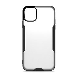 Клип-кейс (накладка) Bubble для Apple iPhone 13 пластик, прозрачный с чёрной рамкой