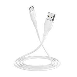 Дата-кабель Borofone BX18 Type-C 1 м, белый