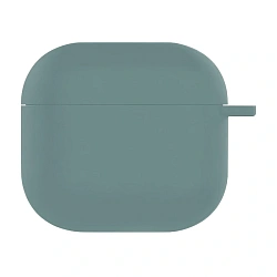 Кобура Silicon Protection Case для Apple AirPods 4 силикон, серо-зелёный