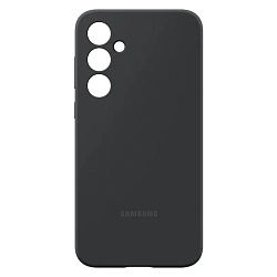 Клип-кейс (накладка) Silicone cover закрытый для Samsung Galaxy A35 силикон, чёрный