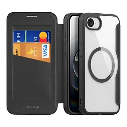 Чехол-книжка Dux Ducis Skin X Pro для Apple iPhone 16e / 17e полиуретан, термополиуретан, чёрный